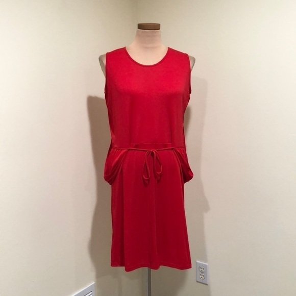 Stella McCartney Draped Back Dress Size IT 38 US 4 Red - Picture 2 of 12